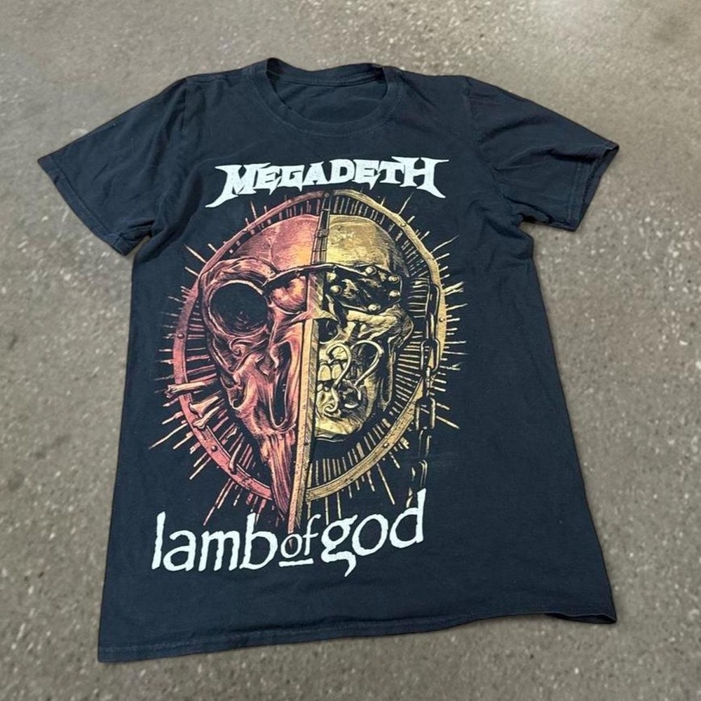 Megadeth Lamb of God Trivium North America 2021 Tour Black Shirt Mens Medium